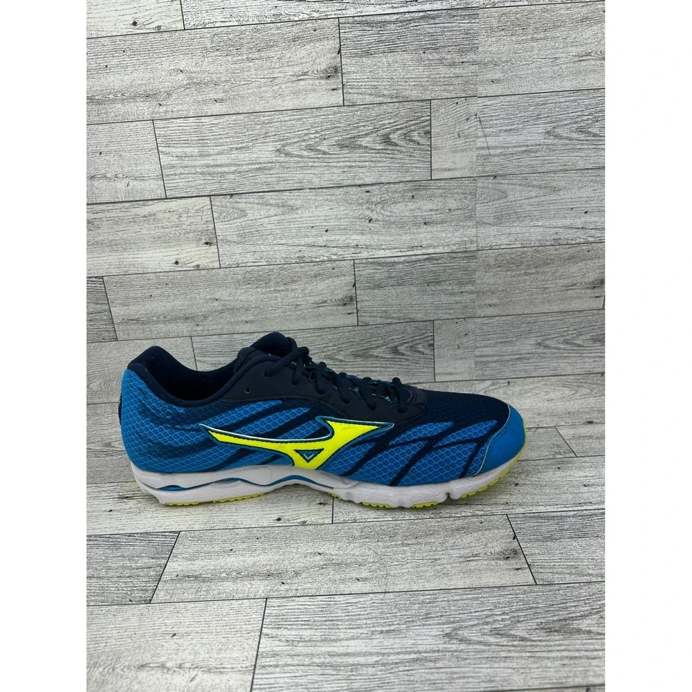Mizuno Wave Hitogami 3 Womens Running Shoes Blue Neon Yellow J1GB168044 Size 9.5